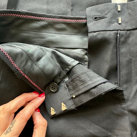 J.Crew Black, Light Wool, Flared, Work Pants- 0 - Picture 6 of 11